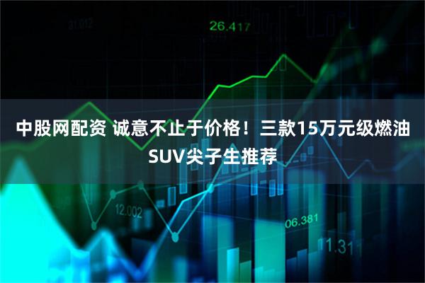 中股网配资 诚意不止于价格！三款15万元级燃油SUV尖子生推荐